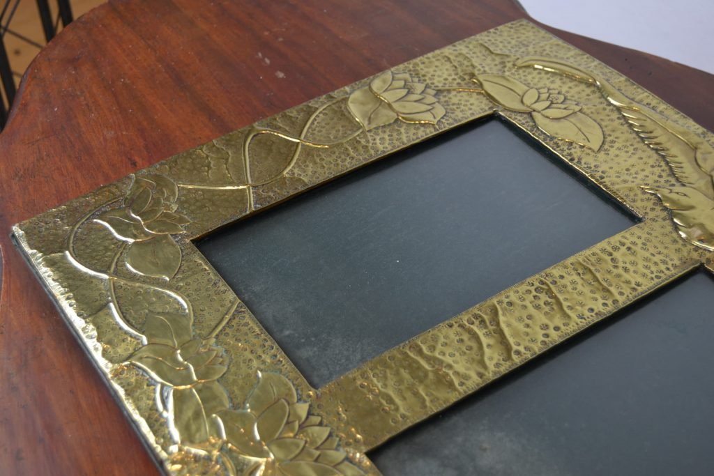 Hand Hammered Copper Picture Frame, Art Nouveau | Retro Station