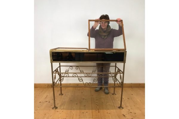 Toonbank uit Glas en Metaal, Juwelen Vitrine, 1950s