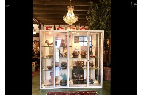 Grote metalen winkel vitrinekast - dokterskast - Afbeelding 6