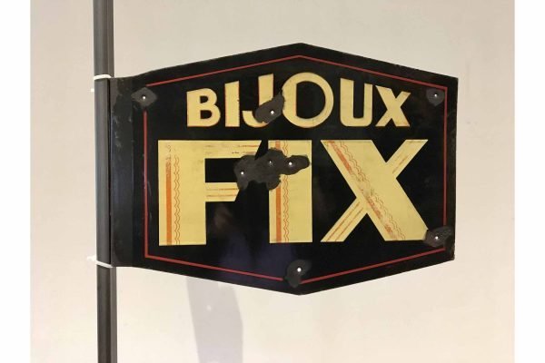 Dubbelzijdig emaillebord Bijoux Fix Frankrijk 1950s - Afbeelding 3