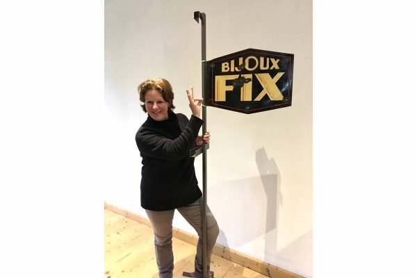 Dubbelzijdig emaillebord Bijoux Fix Frankrijk 1950s - Afbeelding 2