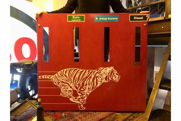 Vintage Esso reclamebord met tijger