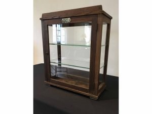 Kleine Toonbank Vitrine uit Hout en Glas