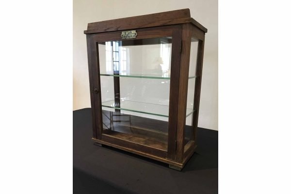Kleine Toonbank Vitrine uit Hout en Glas