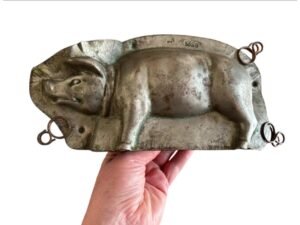 Antique German Chocolate Mold Pig